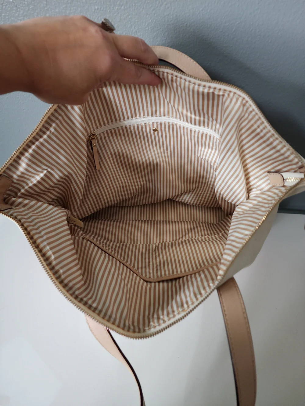 Kate Spade New York Eat Cake For Breakfast Canvas Tote Cream Red